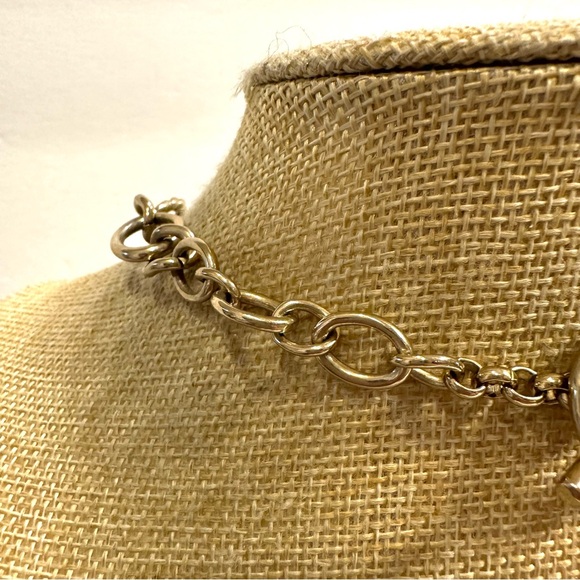 Monet necklace, gold tone open link chain- smooth & textured ( rope) - Picture 8 of 9